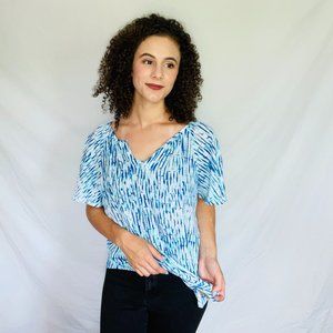 Island Blue Loose Blouse
